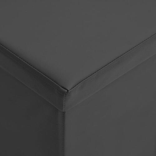 Foldbar opbevaringsbænk PVC grå