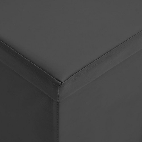 Foldbar opbevaringsbænk i PVC - grå, 110 x 38 x 38 cm
