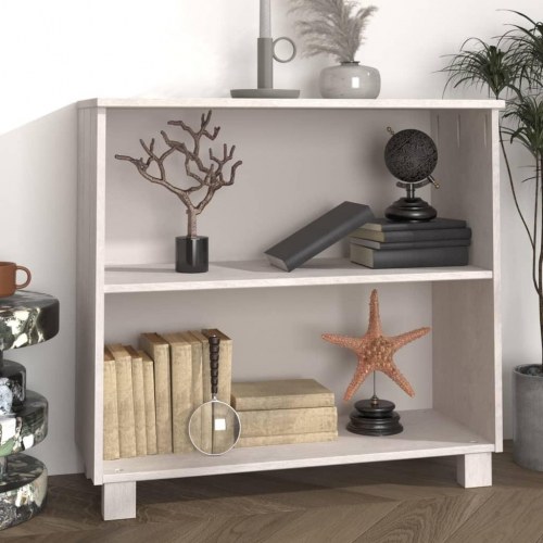 Skænk HAMAR 85x35x80 cm - massivt fyrretræ, hvid