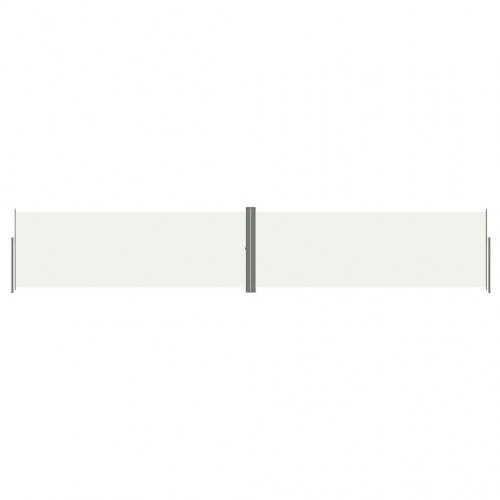 Sammenrullelig sidemarkise 180×1000 cm - cremefarvet