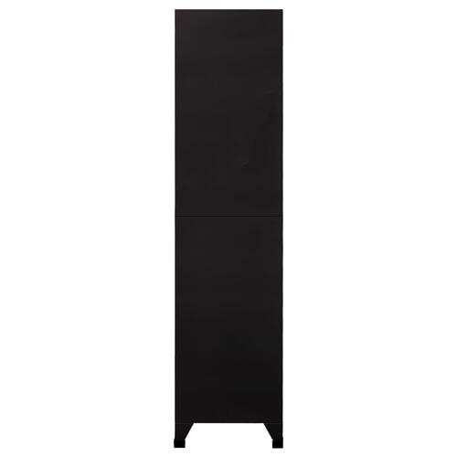 Skab 90x45x180 cm stål sort