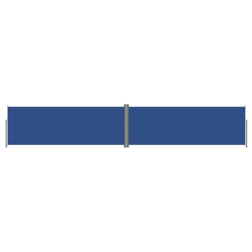 Sammenrullelig sidemarkise 180x1000 cm blå