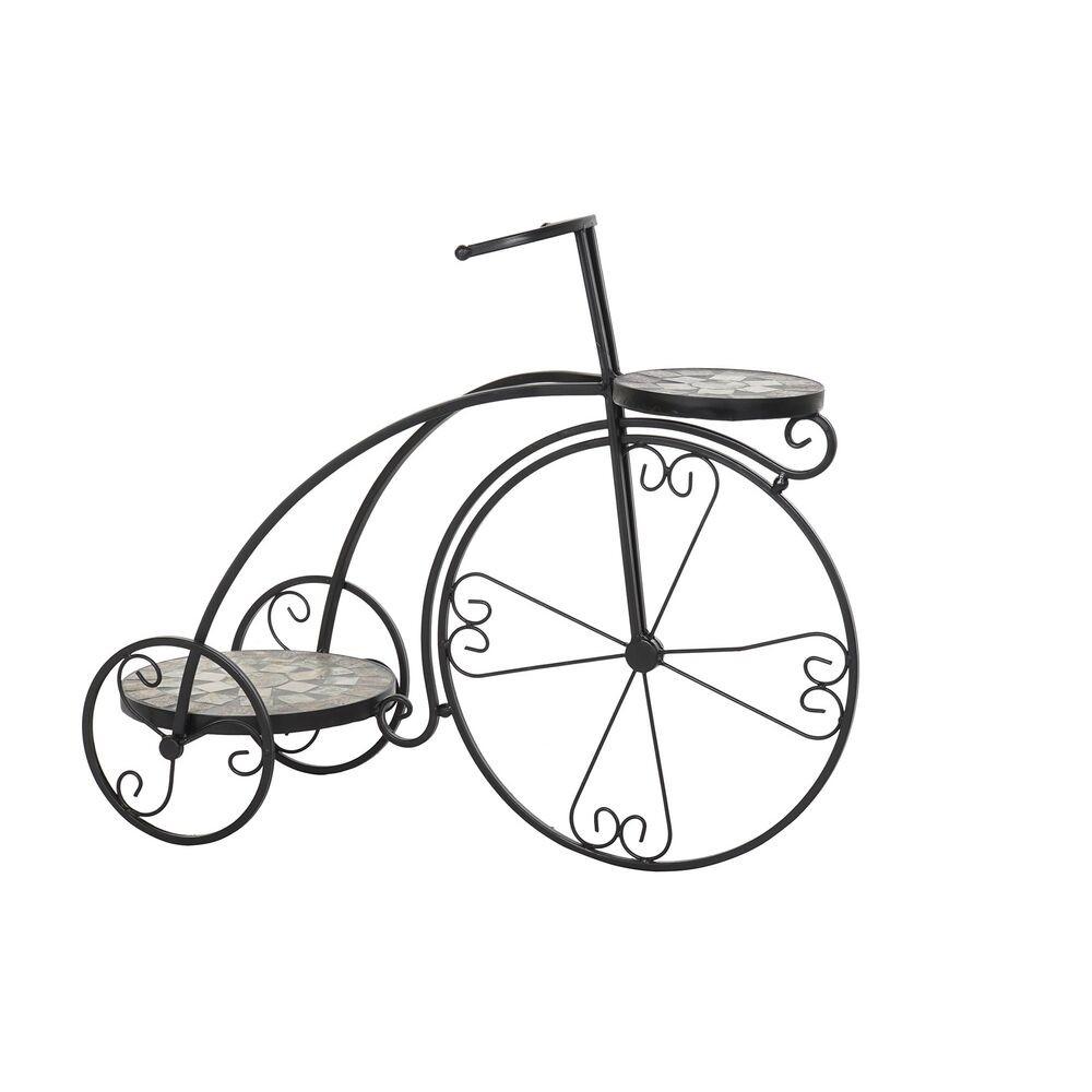 Urtepotte Cykel Keramik Mosaik Sort jern (70 x 28 x 57 cm)