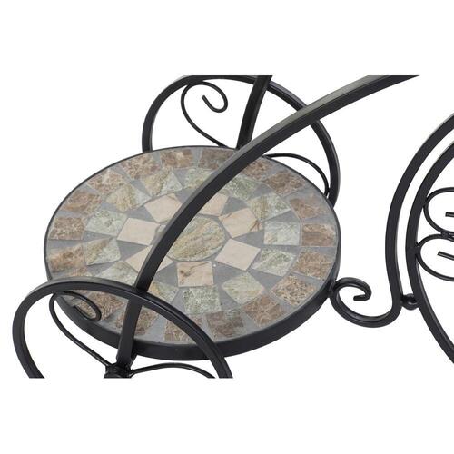 Urtepotte Cykel Keramik Mosaik Sort jern (70 x 28 x 57 cm)