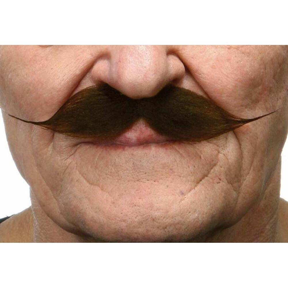 Overskæg - brun kostume-moustache