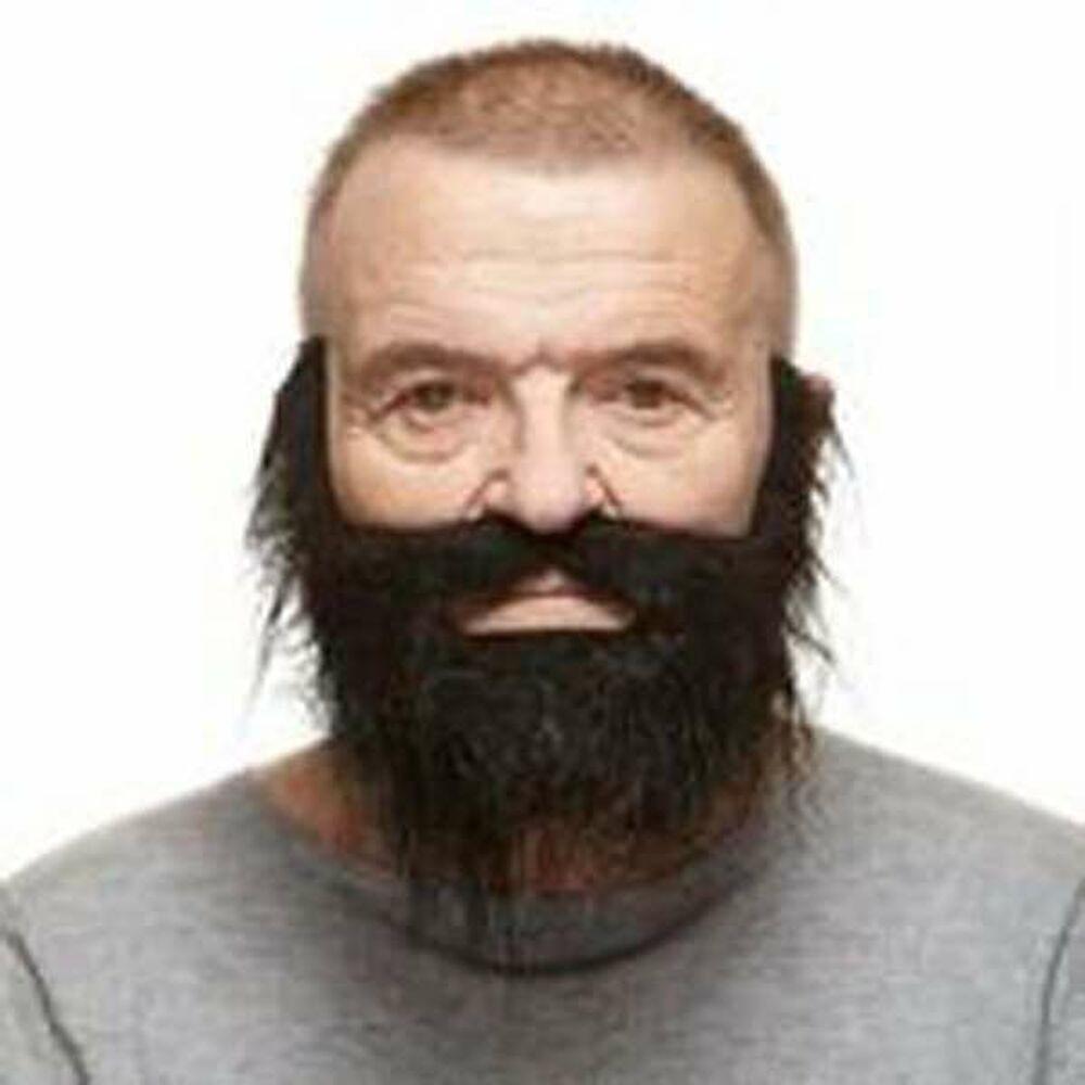 Falsk skæg - sort, størrelse S