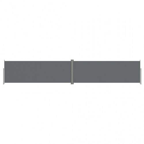 Sammenrullelig sidemarkise 180 × 1.000 cm - antracitgrå