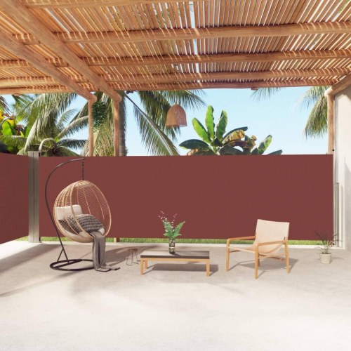 Sammenrullelig sidemarkise 180×1000 cm - brun