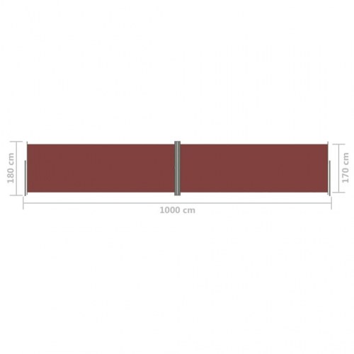 Sammenrullelig sidemarkise 180×1000 cm - brun
