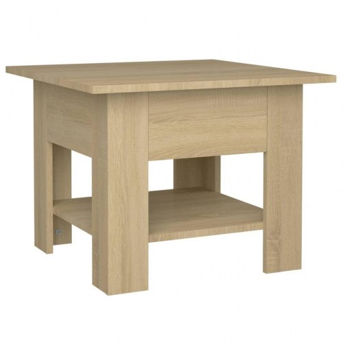 Sofabord i konstrueret træ - 55 × 55 × 42 cm, sonoma-eg