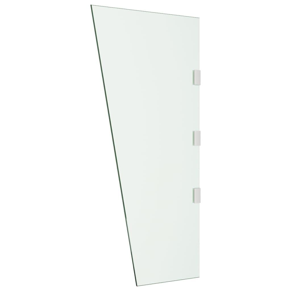 Sidepanel til dørbaldakin 50x100 cm hærdet glas transparent