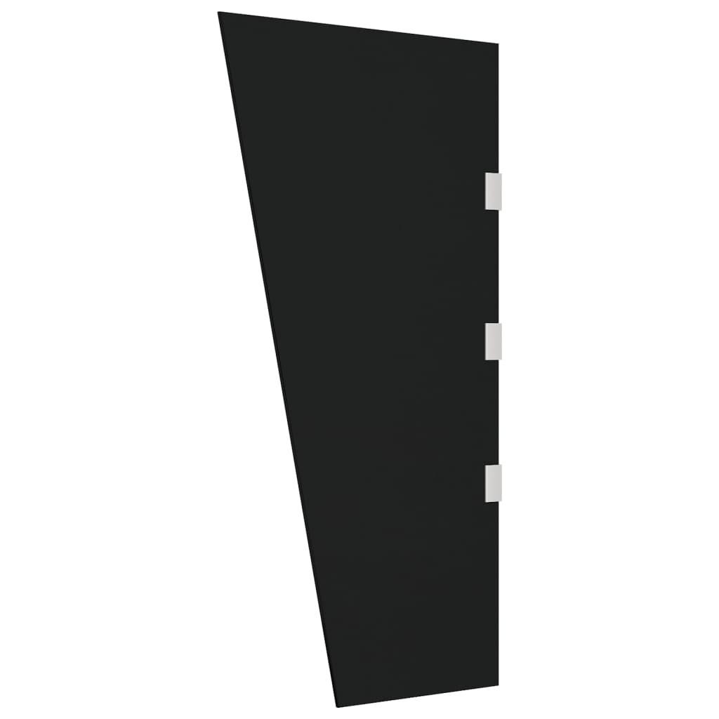 Sidepanel til dørbaldakin 50x100 cm hærdet glas sort