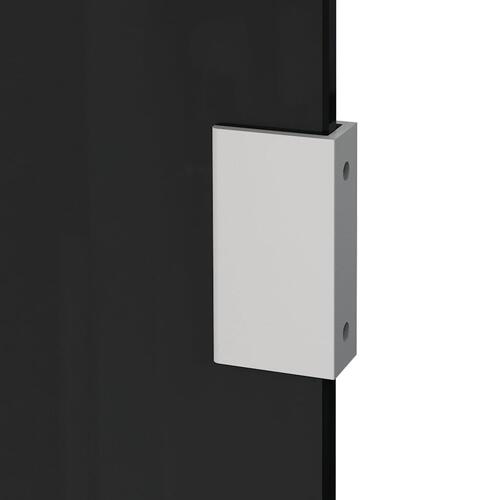 Sidepanel til dørbaldakin 50x100 cm hærdet glas sort