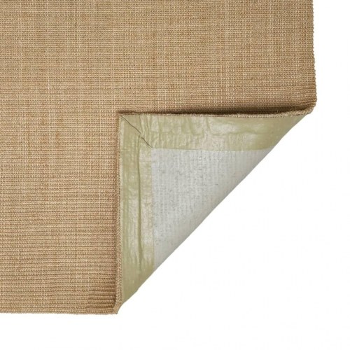 Gulvtæppe i sisal 100 × 100 cm - naturfarvet, skridsikker bagside