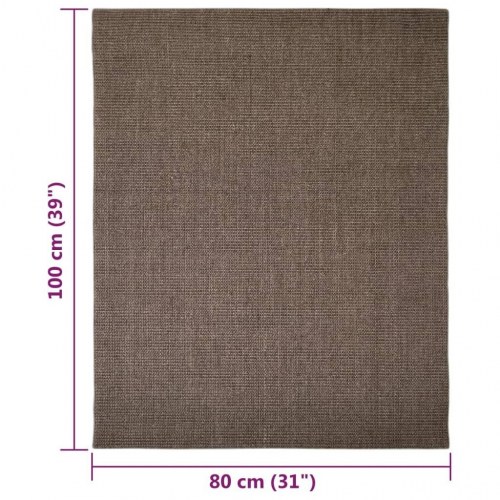 Gulvtæppe 80x100 cm naturlig sisal brun