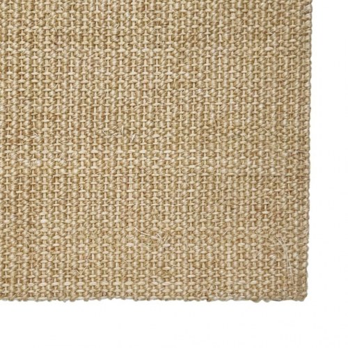 Gulvtæppe i sisal 100 × 250 cm - naturfarvet, skridsikkert