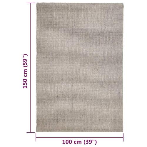 Gulvtæppe 100x150 cm naturlig sisal sandfarvet