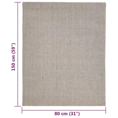 Gulvtæppe 80x150 cm naturlig sisal sandfarvet