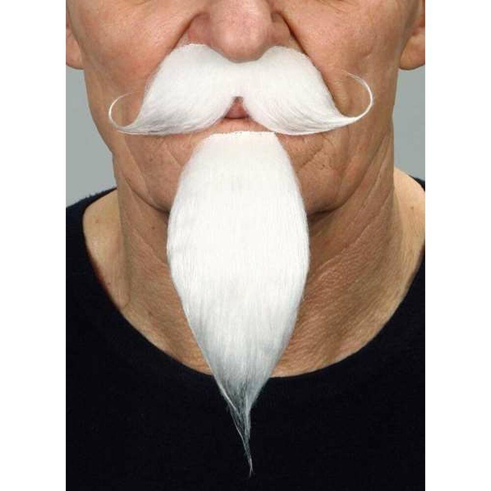 Falsk skæg - hvid, str. S