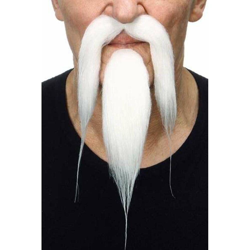 Falsk skæg - hvid kostumeskæg