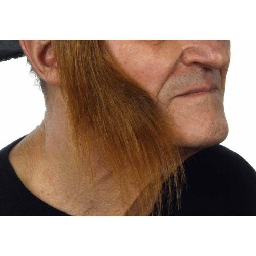 Falske bakkenbarter - brun, one-size