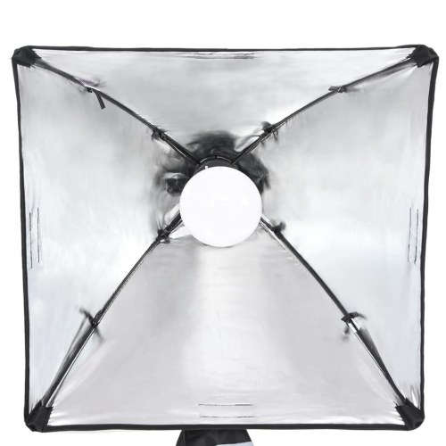 Belysningssæt til fotostudie med baggrunde og reflektor