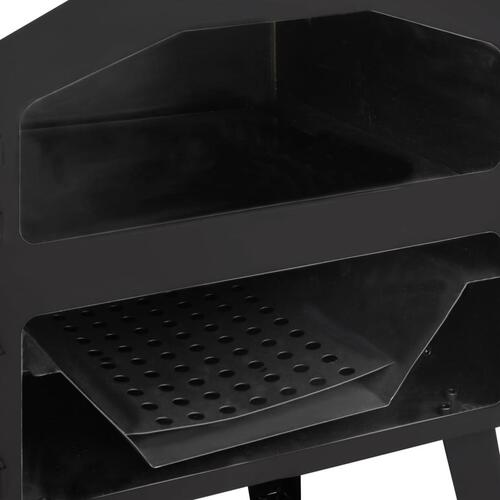 Udendørs pizzaovn med 2 ildfaste sten kulfyret