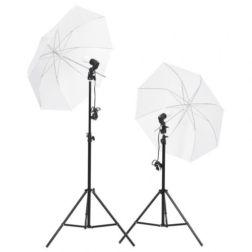 Fotostudiesæt med lampesæt, baggrund og 5-i-1 reflektor