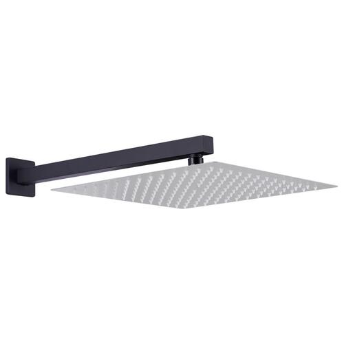 Støttestang til bruser 40 cm firkantet rustfrit stål 201 sort