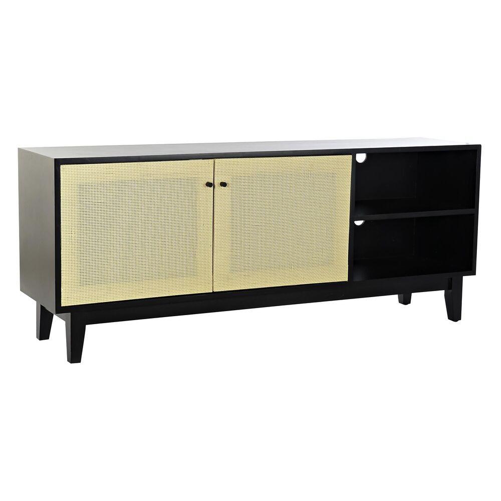 Møbler Sort Gran Rattan 160 X 65 X 38 Cm