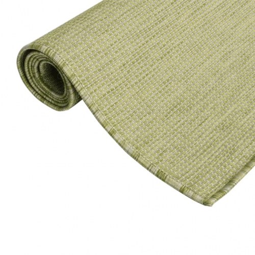 Fladvævet udendørstæppe 200×280 cm - grøn