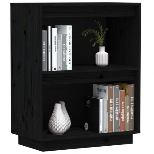 Konsolskab 60×34×75 cm - massivt fyrretræ, sort