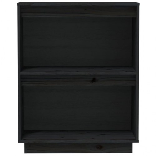 Konsolskab 60×34×75 cm - massivt fyrretræ, sort