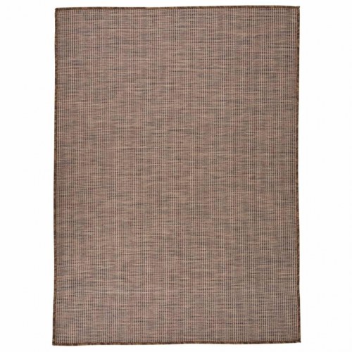 Fladvævet udendørstæppe 200×280 cm - brun