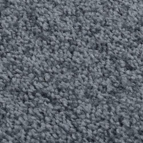 Gulvtæppe 80x150 cm kort luv antracitgrå
