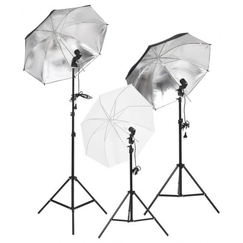 Fotostudiesæt med lampesæt + baggrund og reflektor