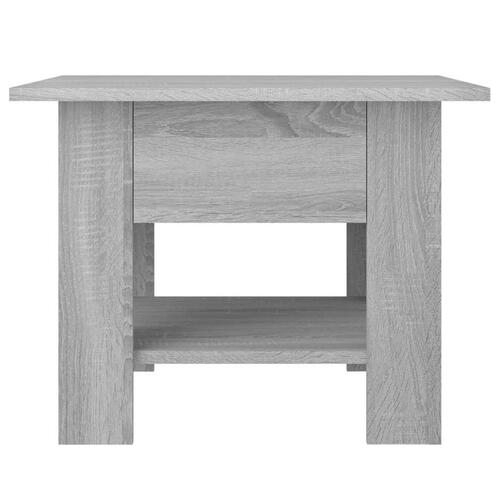 Sofabord 55x55x42 cm konstrueret træ grå sonoma-eg