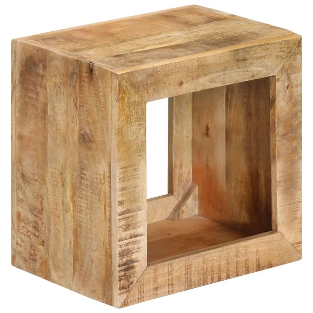 Skammel 40X30X40 Cm Massivt Genbrugstræ - Massivt mangotræ