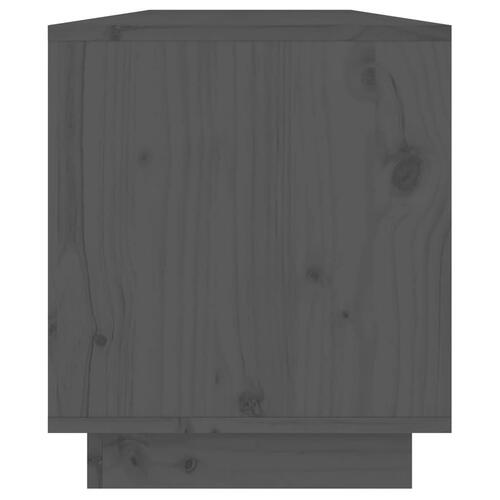 Tv-bord 110,5x34x40 cm massivt fyrretræ grå