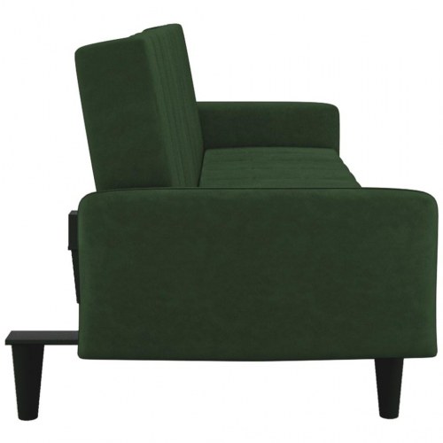 2-personers sovesofa fløjl mørkegrøn