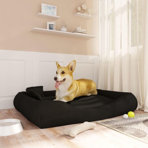 Hundeseng med puder 115x100x20 cm oxfordstof sort