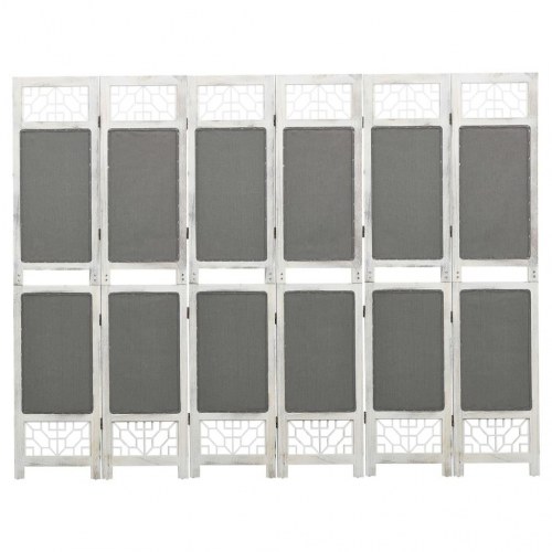 6-panels rumdeler 210x165 cm stof grå