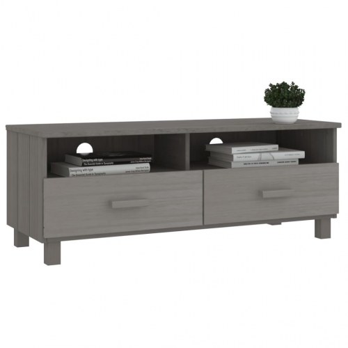 Tv-skab HAMAR 106x40x40 cm massivt fyrretræ lysegrå