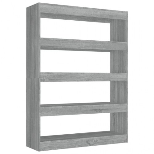 Bogreol/rumdeler 100 x 30 x 135 cm - grå sonoma-eg