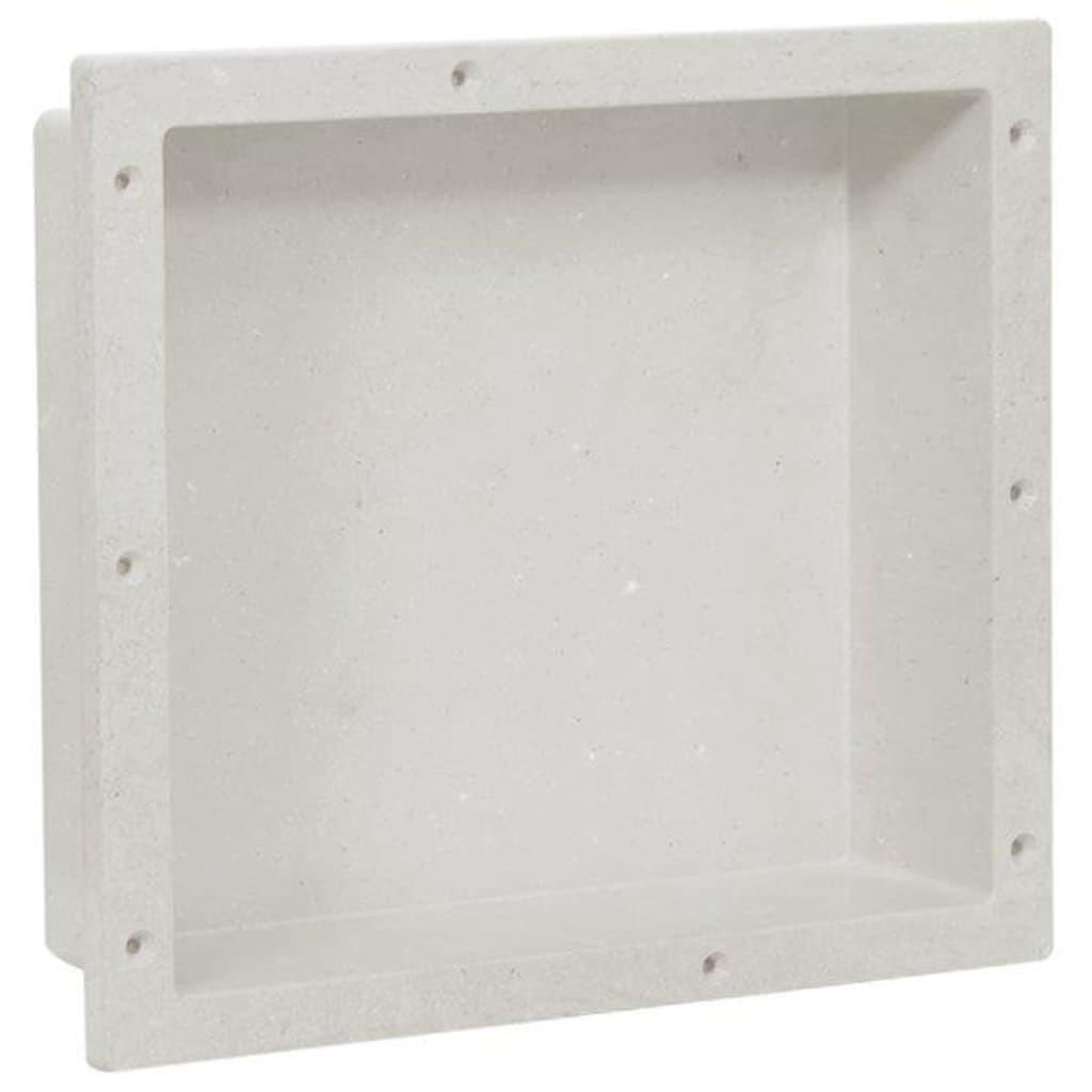 Bruseniche 41x36x10 cm mat hvid