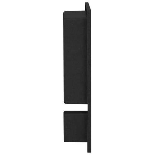Bruseniche med 2 rum 41x51x10 cm mat sort
