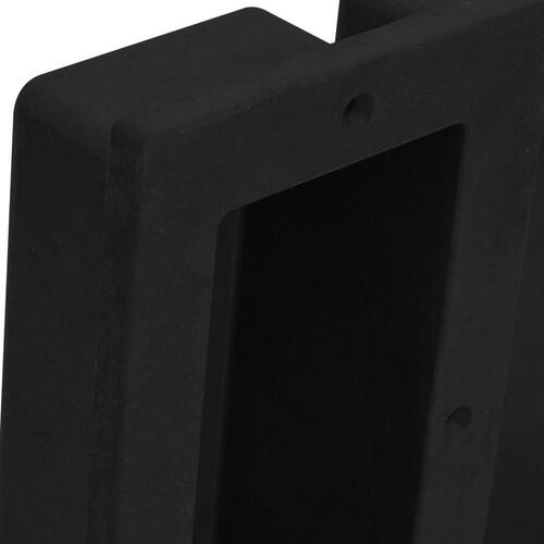 Bruseniche med 2 rum 41x51x10 cm mat sort