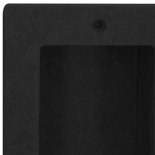 Bruseniche med 2 rum 41x51x10 cm mat sort