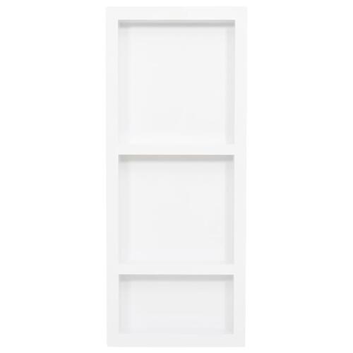 Bruseniche med 3 rum 41x99x9 cm mat hvid
