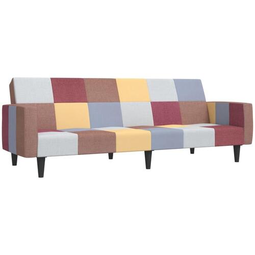 2-personers sovesofa med 2 puder stof